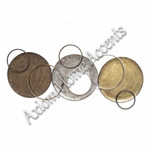 Elegante y único Arte de pared de metal contemporáneo Diseño abstracto Acentos de madera por Axiom Acentos decorativos para el hogar para cualquier habitación - Product Image 2