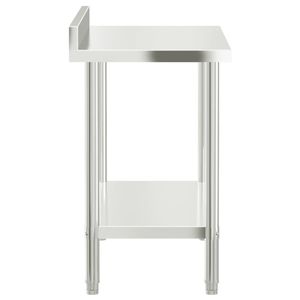 Tavolo da lavoro cucina commerciale con 43.3 di alzatina \ "x21.7 \" x36.6 \ "fabbricazione in acciaio inox - Product Image 6