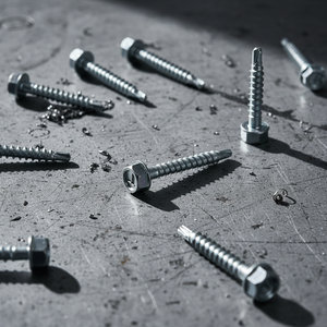 PDC Model 16 Hex Washer Head External Hex Drive Self Drilling/<b>Galvanized</b> Self Tapping <b>Screw</b> Carbon Steel Inch Coarse Thread - Product Image 1