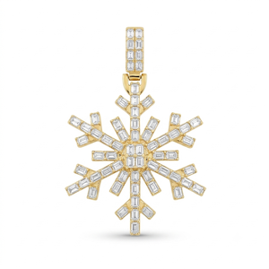 Collier Fleur en Argent 925 avec Diamant de Laboratoire SHRAMAN DIAMOND, Pendentif Fin, Coupe Émeraude, Plaqué Or, Luxe, Logo Personnalisé, Unisexe - Product Image 1