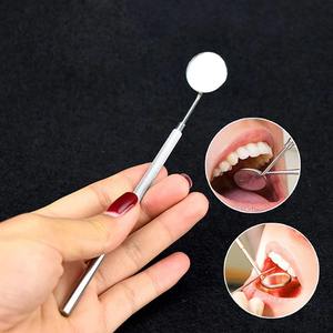 Miroir buccal dentaire réutilisable en acier inoxydable avec poignée, instruments chirurgicaux pour dentistes - Product Image 3