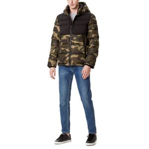 Men's Camouflage Hooded Puffer Jacket Windproof <b>Thick</b> <b>Winter</b> <b>Coat</b> With Zipper Closure Regular Fit Casual Style - Product Image 3
