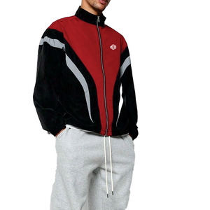 Custom Panel Windbreaker <b>Jackets</b> Hip Hop Style Vintage Waterproof Windbreaker Sporty Style Stand Collar Nylon <b>jacket</b> for <b>men</b> OEM - Product Image 3