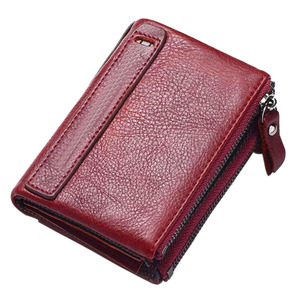 Modern Women's Long Genuine Leather <b>Wallet</b> RFID Blocking Multiple <b>Card</b> Slots Large Capacity Zipper Clutch Purse - Product Image 4