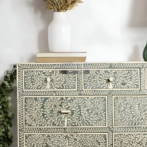 ILAHI's Bone Inlay <b>Drawer</b> Modern Design Agate Detailing <b>Storage</b> Portable Home Furniture - Product Image 6