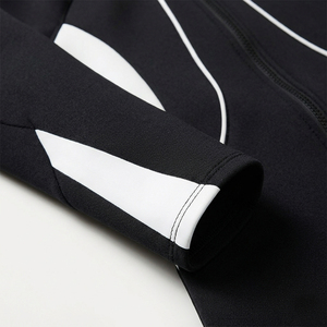 Mens <b>Compression</b> Jersey Full Zip Long Sleeve Rash Guard Slim Fit Moisture Wicking Breathable Printed Sports Set - Product Image 5