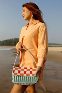 กระเป๋าคลัทช์และกระเป๋าถือประดับลูกปัดแก้วรูปเลมอน MS Handicraft VLemon  พร้อมปรับแต่งสีและรูปทรงได้ สำหรับวันหยุดฤดูร้อน ดีไซน์โดดเด่นไม่ซ้ำใคร - Product Image 2