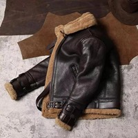 Chaqueta Bomber B3 Personalizada para Hombre, Chaqueta de Aviador de Cuero Genuino Marrón, Chaqueta de Vuelo Vintage RAF de la Segunda Guerra Mundial para Hombre OEM