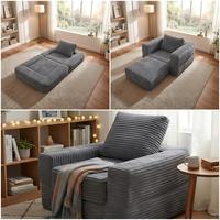 Sofá Cama Convertible para Sala de Estar, Empacado al Vacío en Caja, Muebles para Proyectos Mayoristas OEM ODM, Sofá Convertible Comprimido