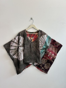 Women Casual Handmade Top Blouse Plus Size Kantha Top Tie Dye Oversized Tank Top - Product Image 1