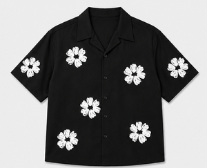 เสื้อเชิ้ตแขนสั้นผู้ชายแบบลำลอง ปกคอพับ เสื้อเชิ้ตฤดูร้อน - Product Image 1