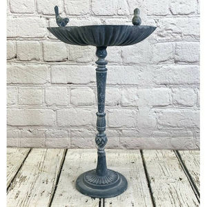 Outdoor metal <b>bird</b> bath <b>stand</b> elegant design strong build weather resistant finish perfect for garden <b>birds</b> and wildlife - Product Image 2
