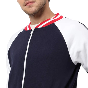 Chaqueta Varsity para Hombre, Diseño Color Block, Cierre de Cremallera, Corte Ajustado Informal, Poliéster y Algodón, para Otoño - Product Image 4
