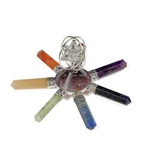 Venta al por mayor 7 Chakra generador de energía tallado estilo Feng Shui piedra semipreciosa artesanía proveedor de confianza técnica de ágata - Product Image 4