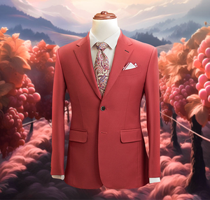 Traje clásico casual para hombre de la colección Bordeaux Tailored, con blazer y pantalones a juego de la colección Natural Color. - Product Image 6