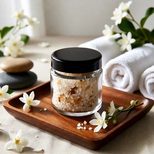 Sal de Baño Natural de Pétalos de Rosa y Sal del Himalaya con Aceite Aromático para Spa, Jardín, Relajación, Terapia, Piedra Ecológica, Esencia Pura - Product Image 1