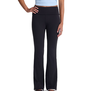 <b>Women</b> <b>Flare</b> Pants Foldover Waist Yoga <b>Leggings</b> Trousers Durable High Quality Breathable Customizable - Product Image 1
