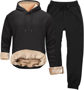Ensemble de survêtement pour homme en molleton de coton épais, sweat-shirt à capuche décontracté et pantalon de jogging - Product Image 2
