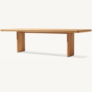 Table rectangulaire en teck au style moderne, idéale pour l'extérieur, résistante aux intempéries - Product Image 2
