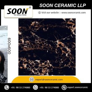 Próximamente en el mercado: Azulejos de porcelana dorada para pared interior, 600x600 mm, con textura de flores y plantas, brillantes, antibacterianos y resistentes a los ácidos. - Product Image 5