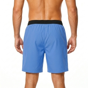 Shorts de sport pour hommes en gros, personnalisés, à séchage rapide, imperméables, respirants, avec taille élastique et poches zippées, 100 % coton - Product Image 2