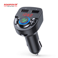 ROADPOWER (RP-FMTR26) Émetteur FM portable avec chargeur de voiture, diffusion sans fil, lecture de musique 3 voies et lecteur MP3