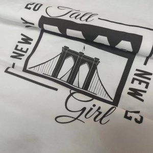 Camiseta de Manga Corta de Algodón Orgánico de Alta Calidad, Unisex, con Patrón de Letras Tejidas y Logotipo Personalizado para Hombre - Product Image 2