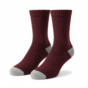 Chaussettes pour femmes en coton multicolores, à rayures, tricotées, de couleur unie, Jingwen - Product Image 2