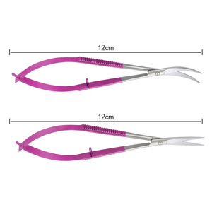 Ciseaux de précision roses de luxe pour sourcils, en acier inoxydable de haute qualité, avec emballage et logo personnalisés - Product Image 2