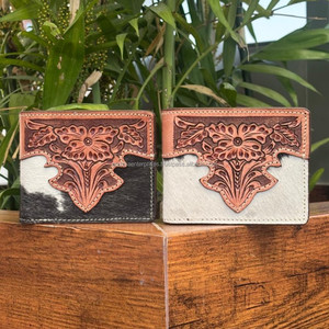 Wholesale Luxury Designer Hand Tooled Leather Bifold Short <b>Wallet</b> for Men's High Quality Cowhide Credit <b>Card</b> <b>Holder</b> <b>Wallet</b> Purse - Product Image 4