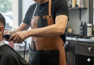 ผ้ากันเปื้อนหนังแท้แบบยูนิเซ็กซ์ ขนาดเดียวใส่ได้ทุกคน สายรัดปรับได้ ป้องกันกลิ่น ใช้งานได้หลากหลาย ชุดทำงานมืออาชีพสำหรับ - Product Image 3