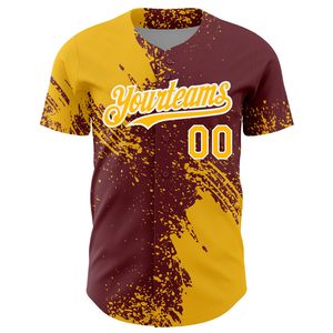 Custom Yourteams Baseball Jersey Sublimated Print Breathable Short Sleeve Unisex Adult Team Name Number Front Back Design - Product Image 2
