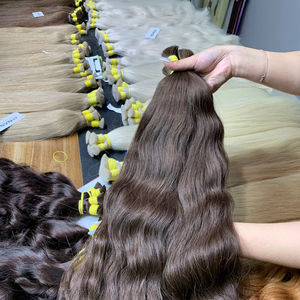 Extensiones de Cabello Humano Virgen al por Mayor, 100g, Alta Calidad, Naturales, Onduladas, Super Double Drawn - Product Image 1