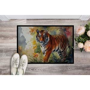 Bengal Tiger <b>Doormat</b> Non-Slip <b>Washable</b> Low Pile Indoor/Outdoor Entryway Rug 24H X 36W Front Door Mat - Product Image 2