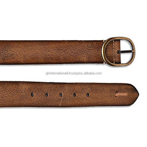 Proveedor de cinturones de cuero OEM, cinturón de cuero de vaca vintage, cinturones y accesorios casuales de cuero de moda para hombres de grano completo - Product Image 1