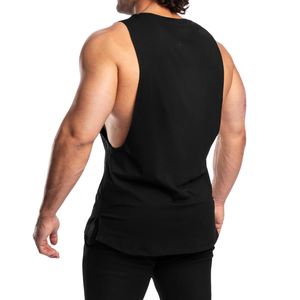 เสื้อกล้ามออกกำลังกายผู้ชายแบบเว้าลึก ผ้าคอตตอนผสมสแปนเด็กซ์ แห้งเร็ว สั่งทำได้ - Product Image 5