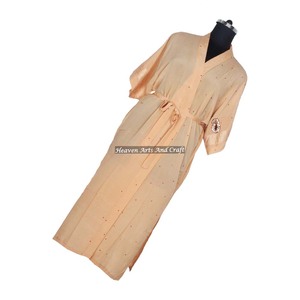 KL005 Bohemian Silk Sari Kimono Long <b>Robe</b> Winter Autumn Summer Wear Full Length Long Sleeves Quick <b>Dry</b> Vintage Cover - Product Image 3