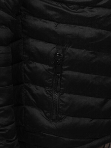 Veste d'hiver épaisse pour homme, OEM, nouvelle collection 2024-25, vente chaude, coupe-vent, à capuche, brillante, 100% nylon, streetwear - Product Image 4