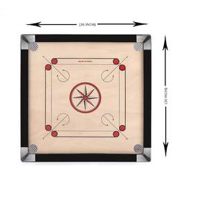 Tablero de Carrom de Madera con Acabado Mate Super Premium para Niños y Adultos con Palitos y Accesorios - Product Image 2