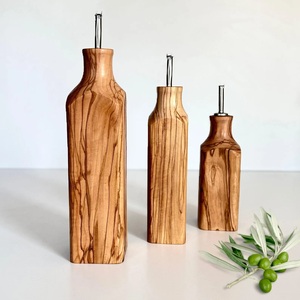 Botella de agua de madera hecha a mano, botella de aceite, diseño minimalista, ecológica, para uso doméstico - Product Image 1