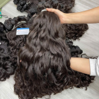 Cheveux vierges non traités de qualité supérieure, extensions de cheveux naturelles ondulées, 100% cheveux humains vietnamiens, en stock