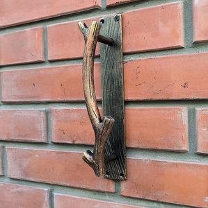 Poignée de portail en fer forgé galvanisé résistant à la rouille, design branche torsadée, installation facile, pour portails de 10 pieds - Product Image 2