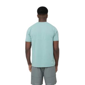 Camisetas atléticas de secado rápido para hombre, ropa de entrenamiento para gimnasio y correr de punto transpirable, Camiseta deportiva de manga corta con patrón sólido - Product Image 3