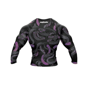 Rashguard de compression MMA unisexe - Design personnalisable, extensible, séchage rapide et léger, polyester/coton, ajusté pour le BJJ - Product Image 2