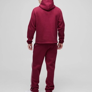 Ensemble sweat à capuche et pantalon de jogging pour homme, décontracté, imprimé sérigraphié, en molleton tricoté 300g, hiver, 100% coton, écologique, uni AMS - Product Image 2