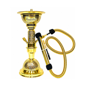 Cachimbas Farida de Calidad Premium, Lujosas y Únicas, de Latón Macizo Egipcio Fundido a Presión, con Intrincados Grabados Árabes Profundos, Tipo Recto No. - Product Image 1
