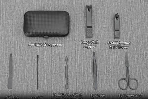 Kit de manucure et pédicure professionnel en acier inoxydable avec étui de voyage - 7 en 1, ensemble de coupe-ongles portable, durable, unisexe, cadeau de soin personnel - Product Image 4