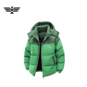 Chaqueta Acolchada de Pana para Hombre EMPIRE TREND WEARS, Chaqueta de Invierno Acolchada y Transpirable con Estampado de Letras, Cuello Alto y Logotipo Frontal - Product Image 2