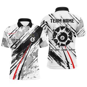 T-shirt de sport à manches courtes pour homme, séchage rapide, pour le billard, en mélange polyester-coton de qualité supérieure, couleur unie, design personnalisable, haute performance - Product Image 2