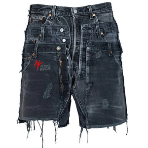 Shorts en jean skinny pour hommes, design personnalisé, haute résistance, vente en gros à bas prix, denim avec fonction séchage rapide et multiples poches - Product Image 1